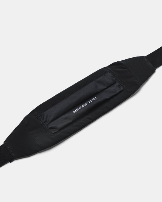 Cangurera tipo cinturón para correr UA Flex Speedpocket, Black, pdpMainDesktop image number 1